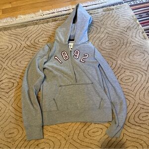 Vintage Abercrombie & Fitch quarter zip 1892 gray hoodie xl y2k